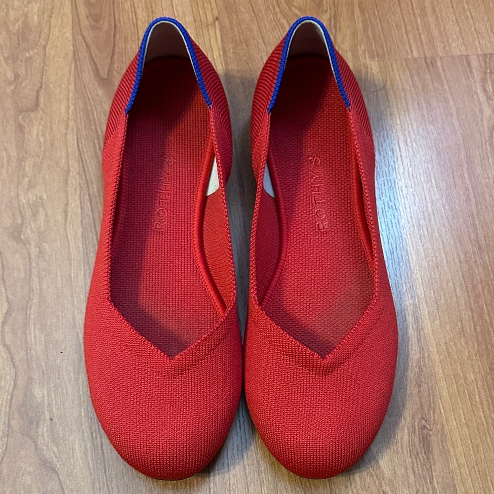 Rothy's Red Flats Size 7